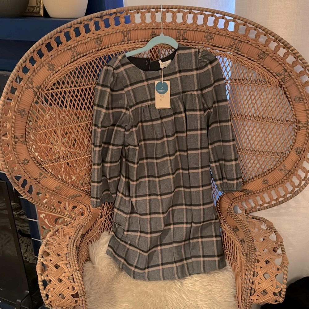 Girls Winter Plaid Dress